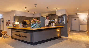 Receptie van Fletcher Hotel-Restaurant De Buunderkamp